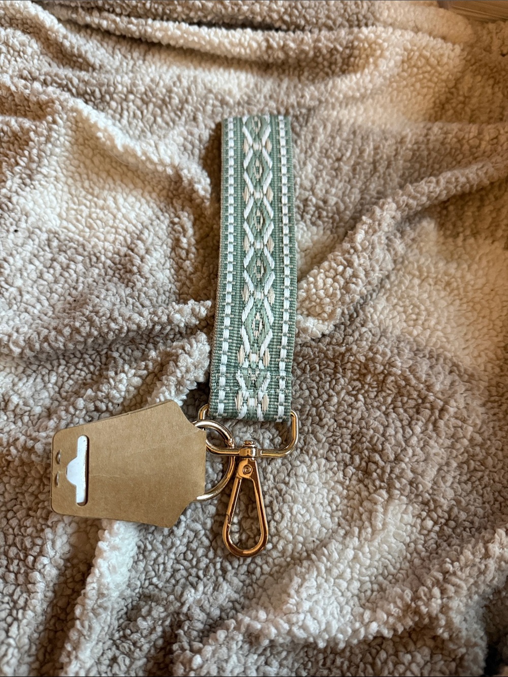 Woven Key Fob Wristlet - Sage Green